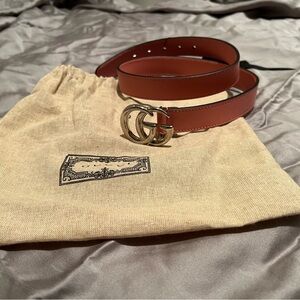 Gucci Kids Pink GG Logo Belt size Large New